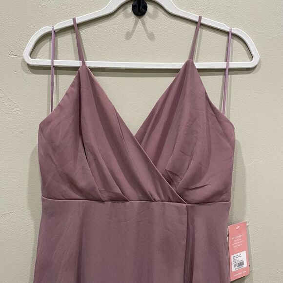 NWT Birdy Grey Kaia Chiffon Dark Mauve Dress - Size: Medium - Picture 9 of 16
